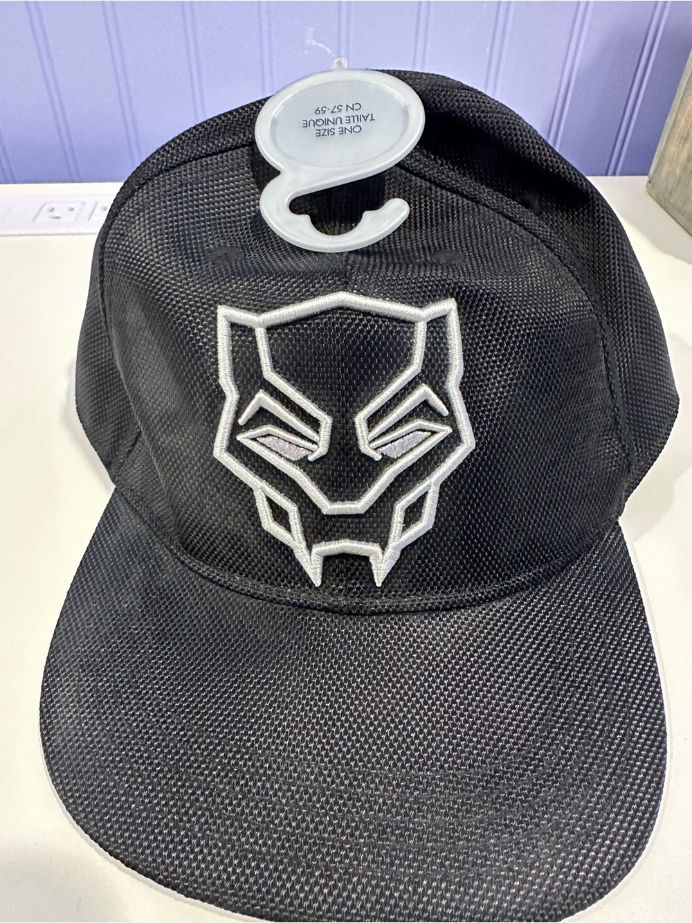 Disney Marvel Black Panther Baseball Cap with Geometric Brim NWT